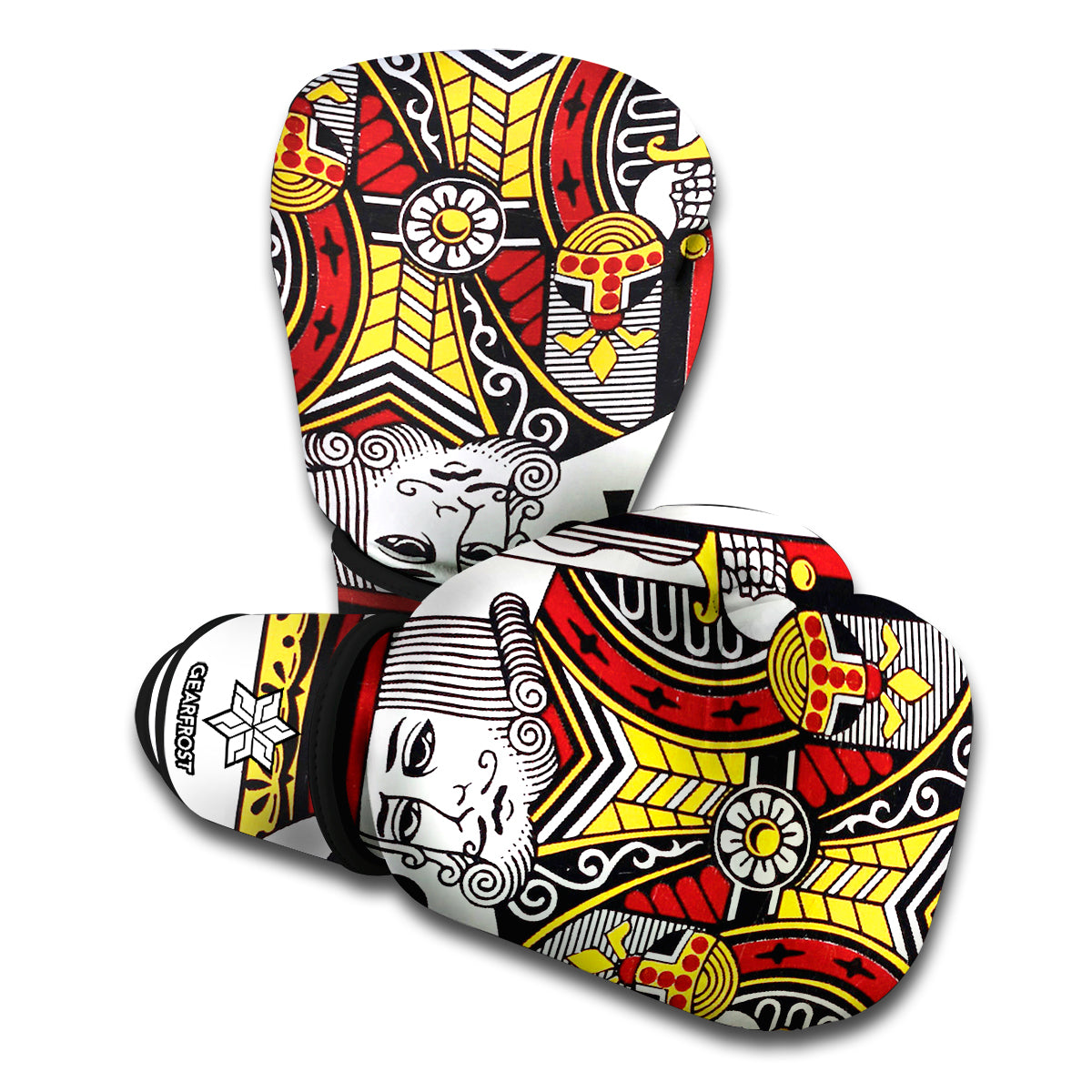 King Of Clubs Playing Card Print Boxing Gloves