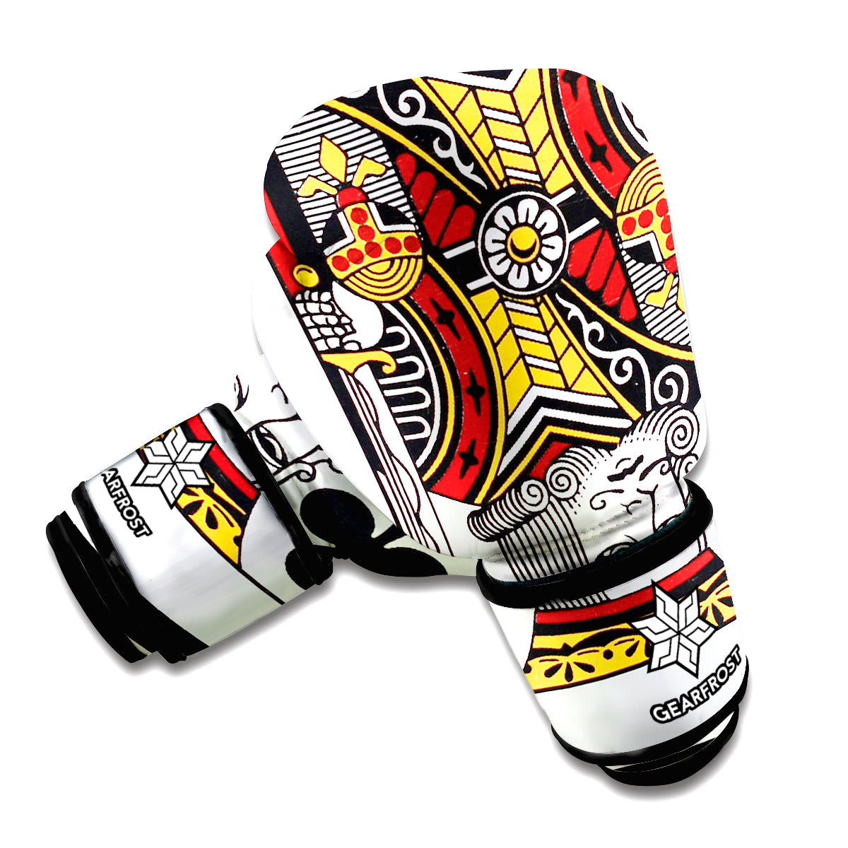 King Of Clubs Playing Card Print Boxing Gloves