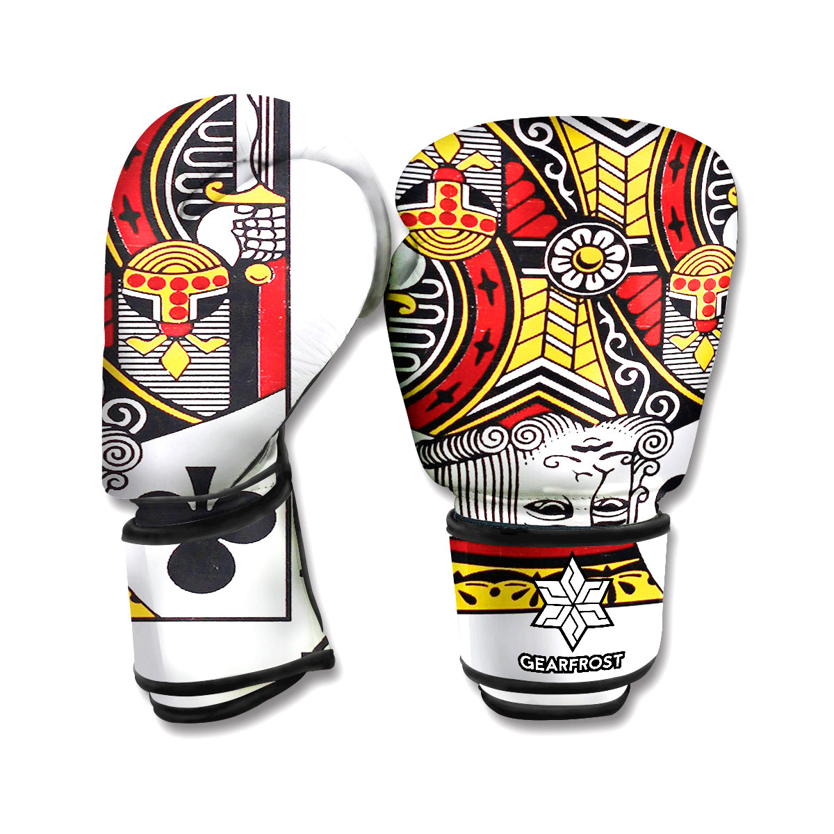 King Of Clubs Playing Card Print Boxing Gloves