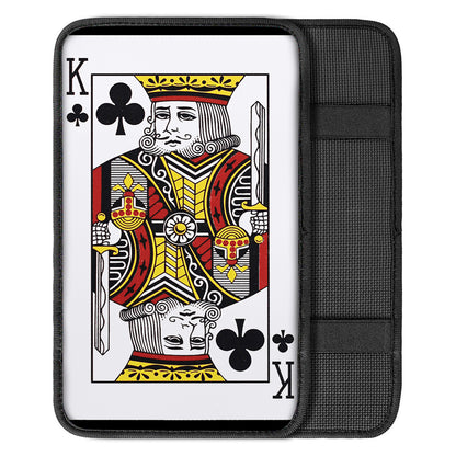 King Of Clubs Playing Card Print Car Center Console Cover