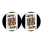 King Of Clubs Playing Card Print Car Coasters