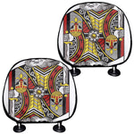 King Of Clubs Playing Card Print Car Headrest Covers