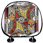 King Of Clubs Playing Card Print Car Headrest Covers