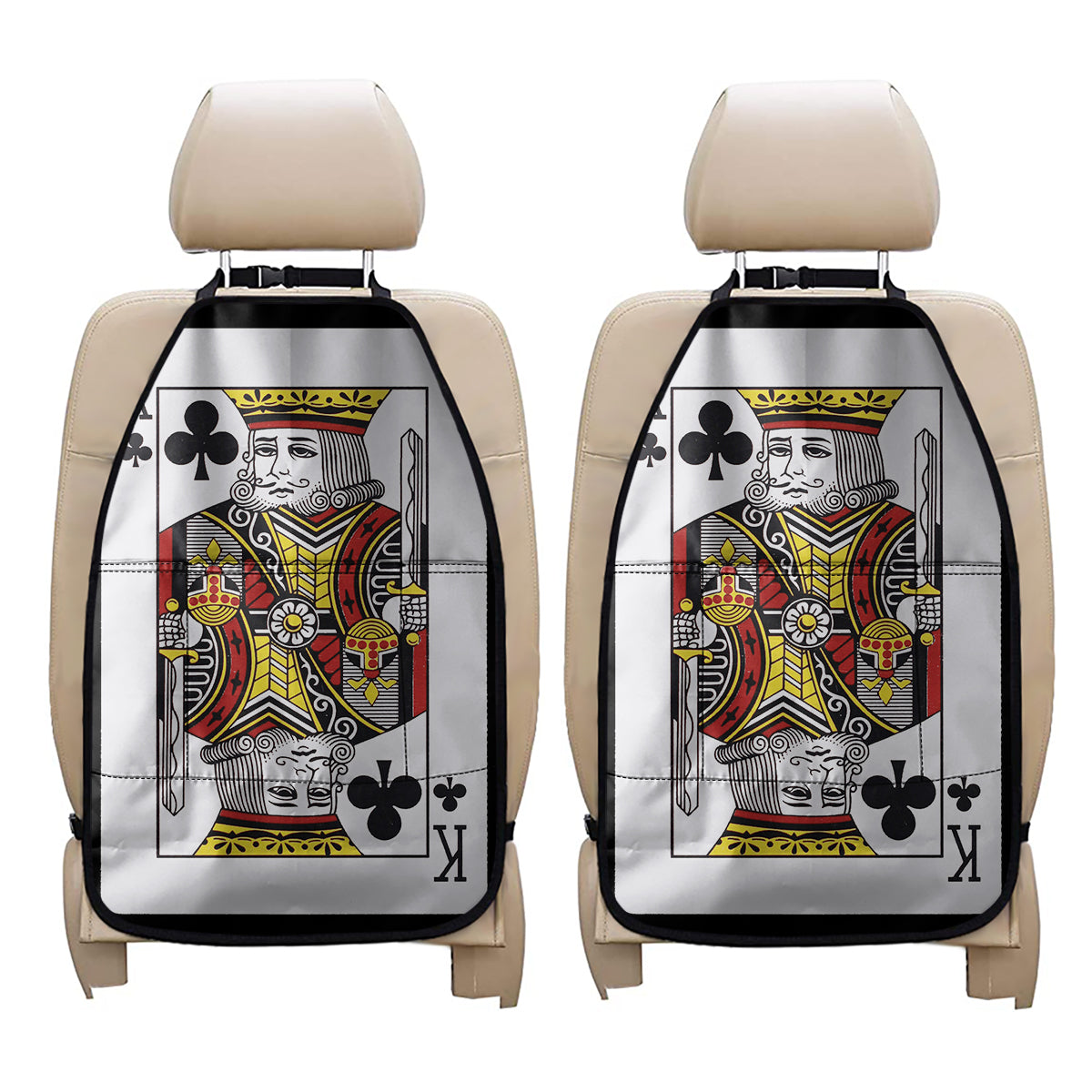 King Of Clubs Playing Card Print Car Seat Organizers