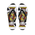 King Of Clubs Playing Card Print Flip Flops