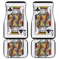King Of Clubs Playing Card Print Front and Back Car Floor Mats