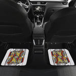 King Of Clubs Playing Card Print Front and Back Car Floor Mats