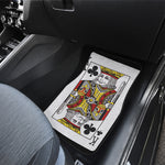King Of Clubs Playing Card Print Front and Back Car Floor Mats