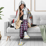 King Of Clubs Playing Card Print Hooded Blanket