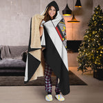 King Of Clubs Playing Card Print Hooded Blanket
