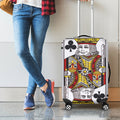 King Of Clubs Playing Card Print Luggage Cover