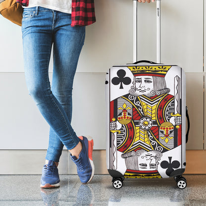 King Of Clubs Playing Card Print Luggage Cover