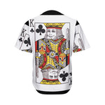 King Of Clubs Playing Card Print Men's Baseball Jersey