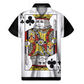 King Of Clubs Playing Card Print Men's Short Sleeve Shirt