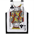 King Of Clubs Playing Card Print Men's Tank Top