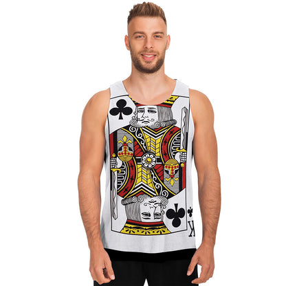King Of Clubs Playing Card Print Men's Tank Top