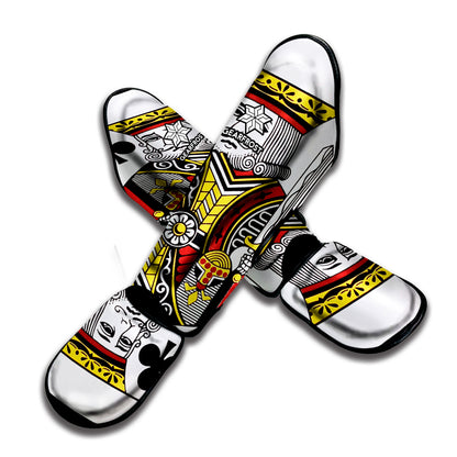 King Of Clubs Playing Card Print Muay Thai Shin Guard