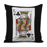 King Of Clubs Playing Card Print Pillow Cover