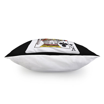King Of Clubs Playing Card Print Pillow Cover