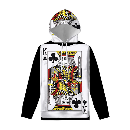 King Of Clubs Playing Card Print Pullover Hoodie