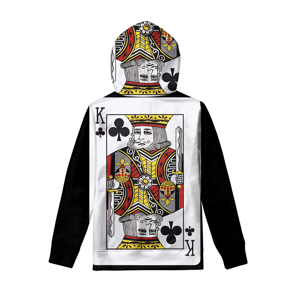 King Of Clubs Playing Card Print Pullover Hoodie