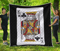 King Of Clubs Playing Card Print Quilt