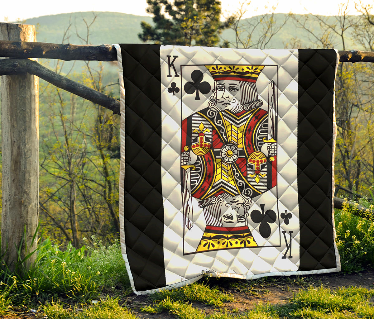 King Of Clubs Playing Card Print Quilt
