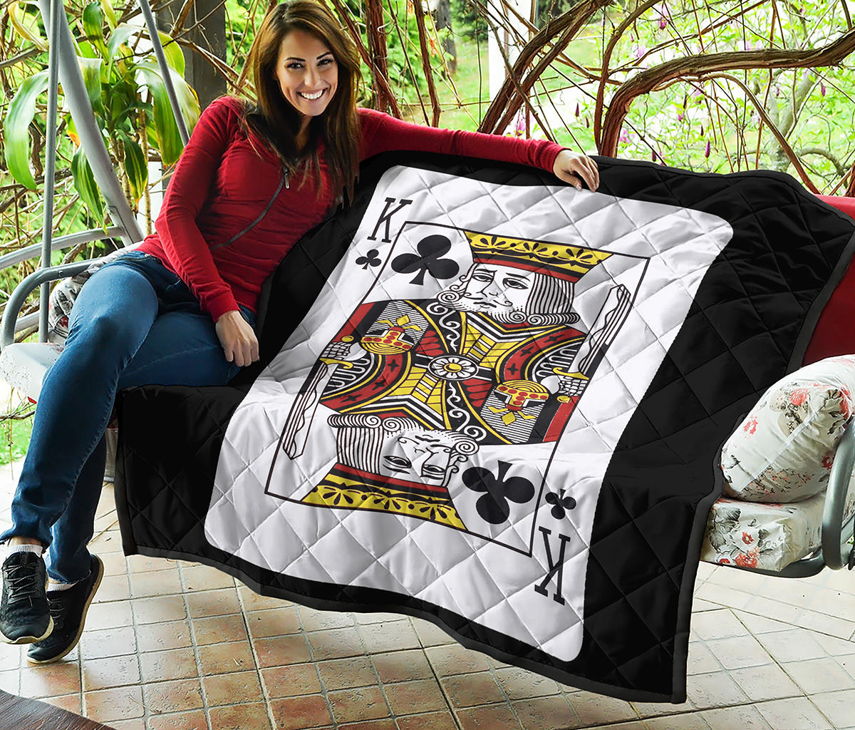 King Of Clubs Playing Card Print Quilt