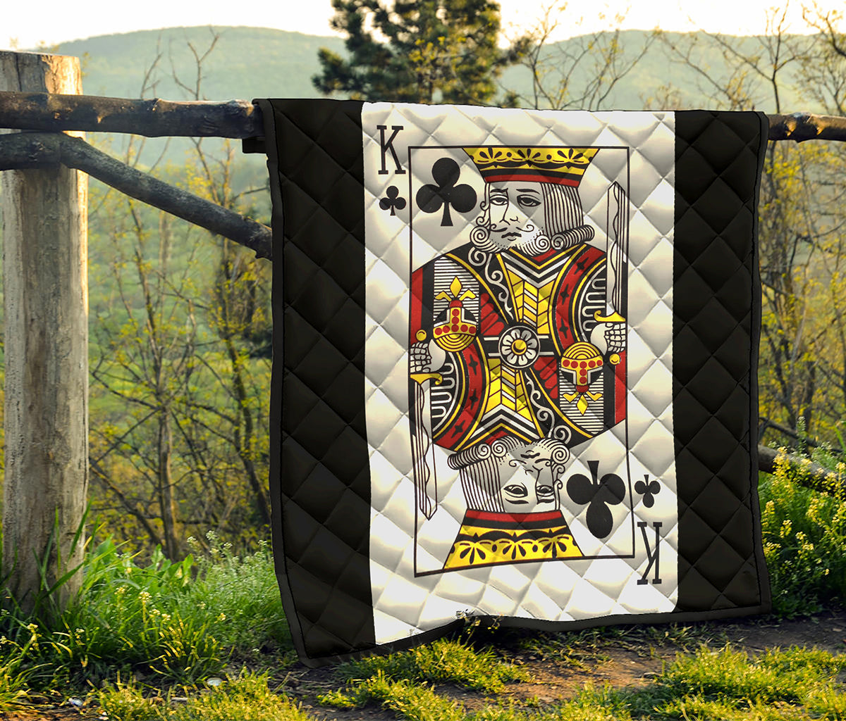 King Of Clubs Playing Card Print Quilt