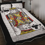 King Of Clubs Playing Card Print Quilt Bed Set