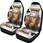 King Of Clubs Playing Card Print Universal Fit Car Seat Covers