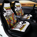 King Of Clubs Playing Card Print Universal Fit Car Seat Covers
