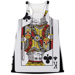 King Of Clubs Playing Card Print Women's Racerback Tank Top
