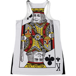 King Of Clubs Playing Card Print Women's Racerback Tank Top