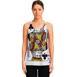 King Of Clubs Playing Card Print Women's Racerback Tank Top