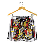 King Of Clubs Playing Card Print Women's Shorts