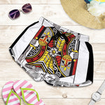 King Of Clubs Playing Card Print Women's Shorts
