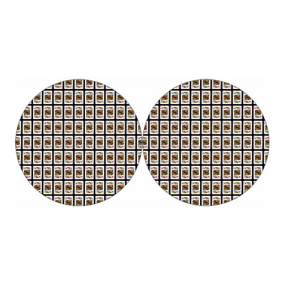 King Of Diamonds Playing Card Pattern Print Car Coasters
