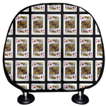 King Of Diamonds Playing Card Pattern Print Car Headrest Covers