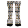 King Of Diamonds Pattern Print Crew Socks