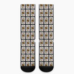 King Of Diamonds Playing Card Pattern Print Crew Socks