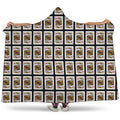 King Of Diamonds Pattern Print Hooded Blanket