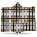 King Of Diamonds Playing Card Pattern Print Hooded Blanket