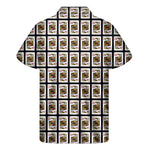 King Of Diamonds Playing Card Pattern Print Men's Short Sleeve Shirt