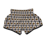 King Of Diamonds Playing Card Pattern Print Muay Thai Boxing Shorts