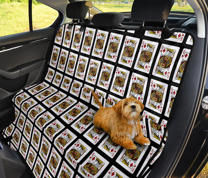 King Of Diamonds Playing Card Pattern Print Pet Car Back Seat Cover