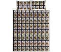 King Of Diamonds Playing Card Pattern Print Quilt Bed Set
