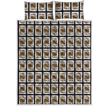 King Of Diamonds Playing Card Pattern Print Quilt Bed Set