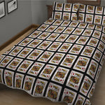 King Of Diamonds Playing Card Pattern Print Quilt Bed Set
