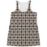 King Of Diamonds Playing Card Pattern Print Women's Racerback Tank Top